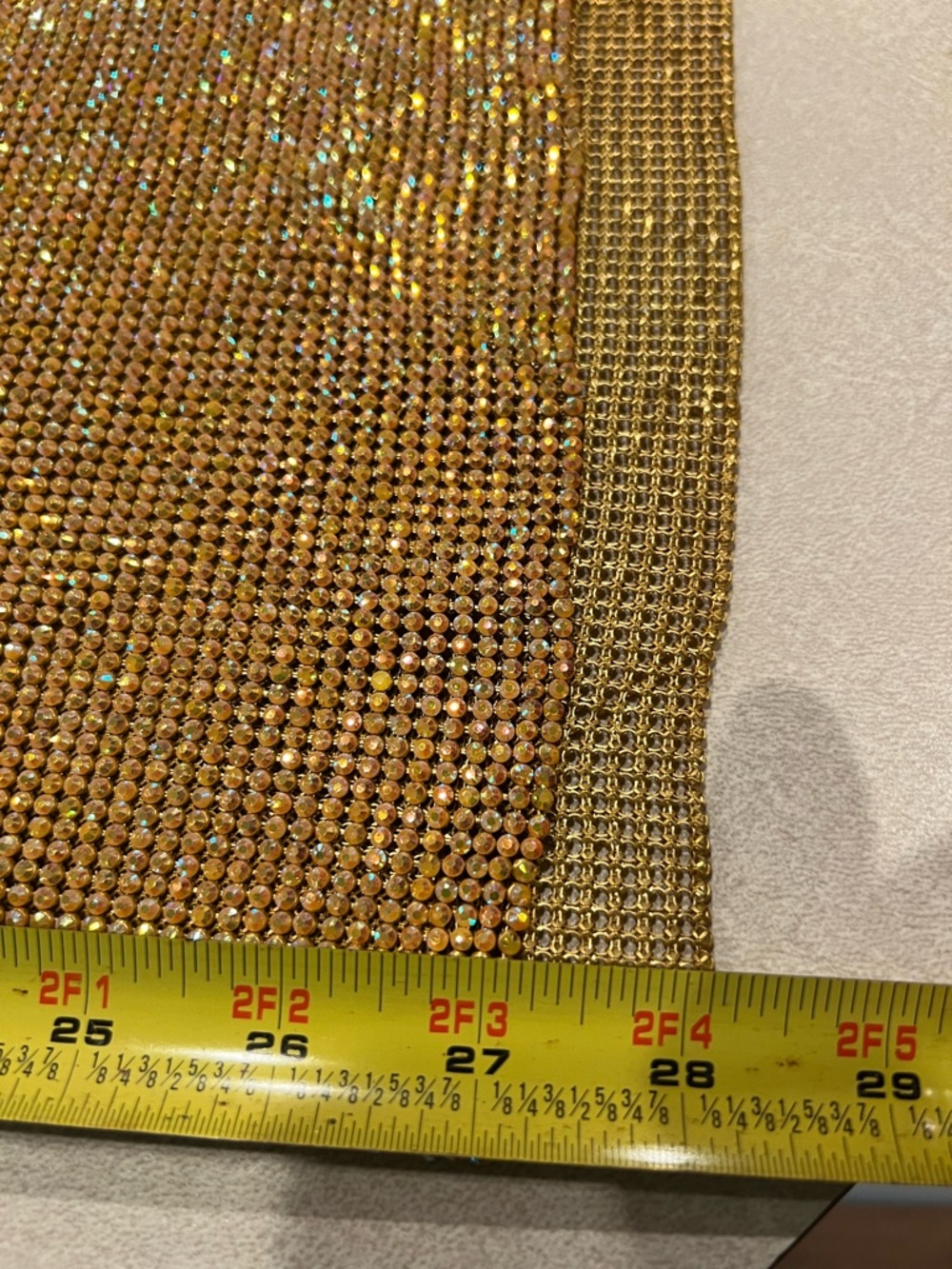 Gold Halter Neck Dress metal, mesh - Picture 6 of 8